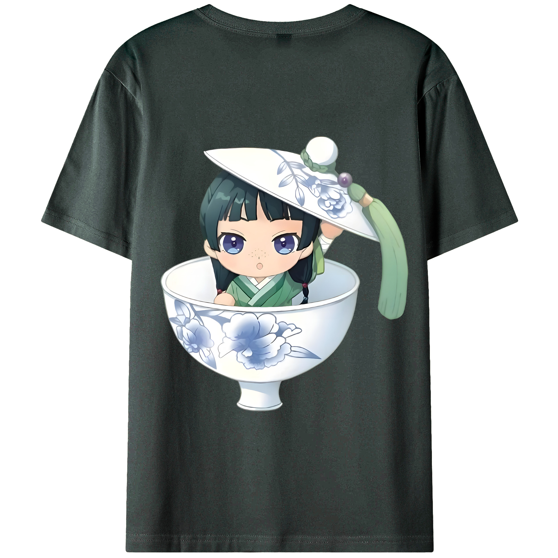 （画像用） 薬屋のひとりごと The Apothecary Diaries 綿100％ メンズ半袖Tシャツ（バックプリント） 通気性
